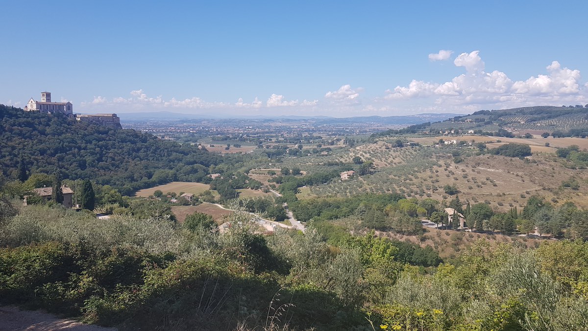 Cammino di Assisi - Panorama prima di Assisi