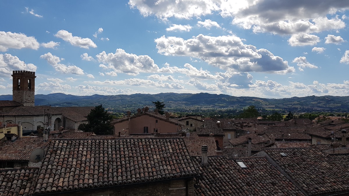 Cammino di Assisi - Vista dall'alloggio della città di Gubbio