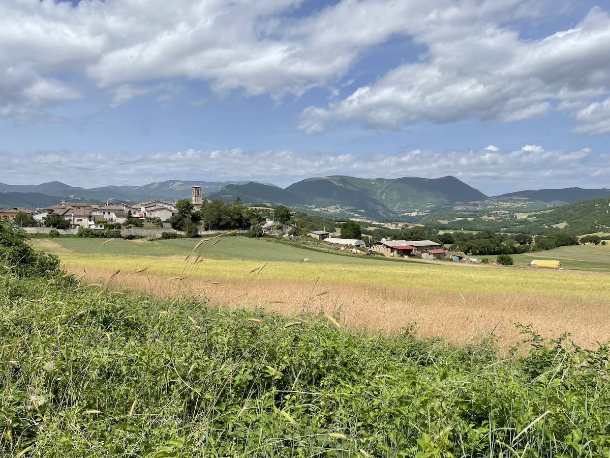 Cammino di San Benedetto - panorama tra Norcia e Cascia nei pressi di Fogliano di Cascia