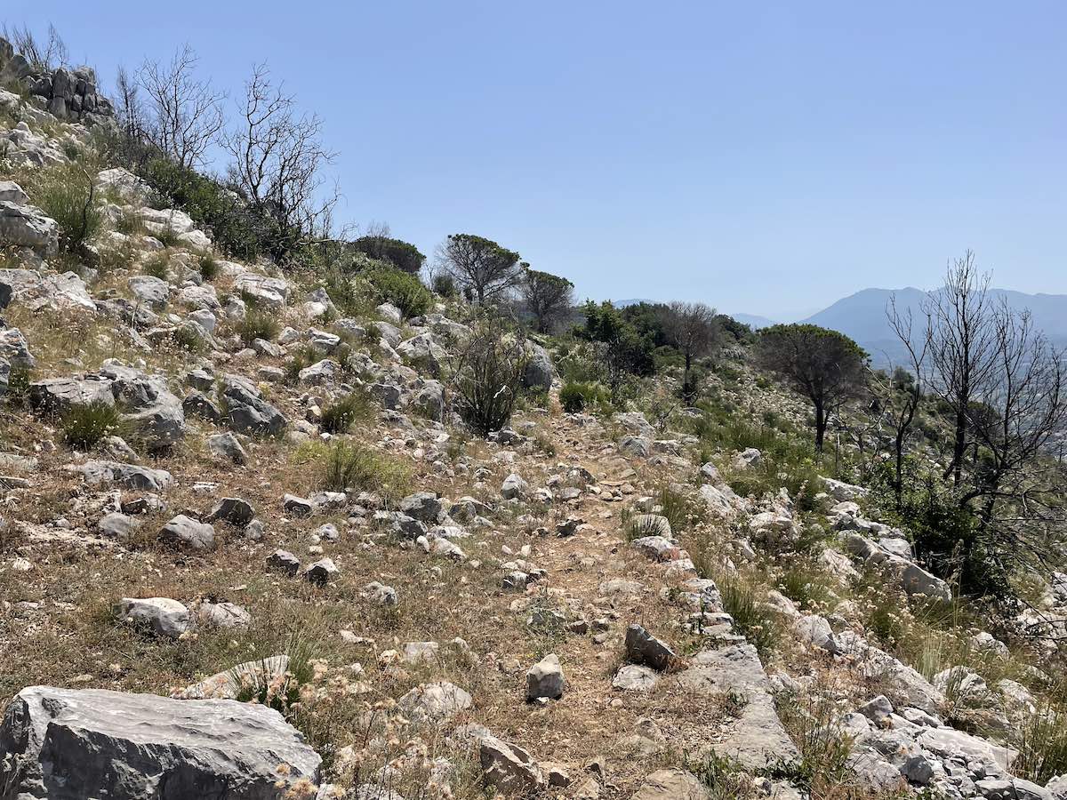 Cammino di San Benedetto - Sentiero in arrivo all'Abbazia di Montecassino